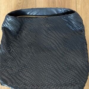 Anthropologie Navy Woven Tote